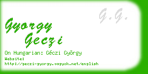 gyorgy geczi business card