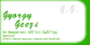 gyorgy geczi business card
